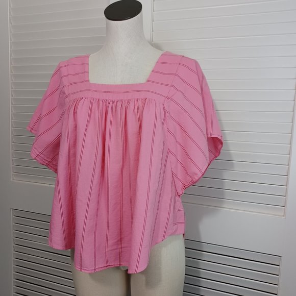 Madewell Cecelia Pink Stripe Butterfly Top - Picture 6 of 12